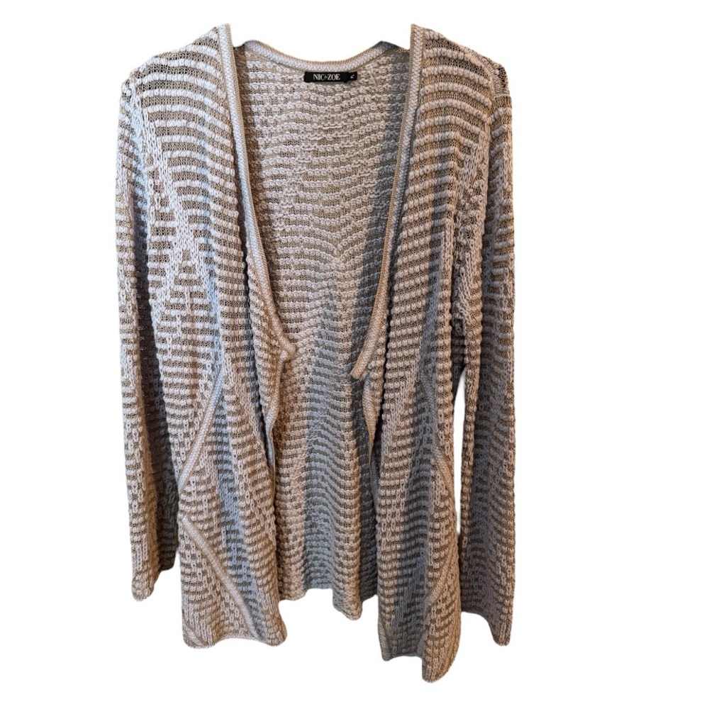Nic+Zoe Lavender Beige Cardigan